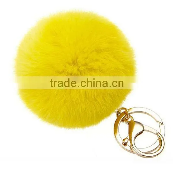 10cm Rabbit Fur Ball Keychain photo-2