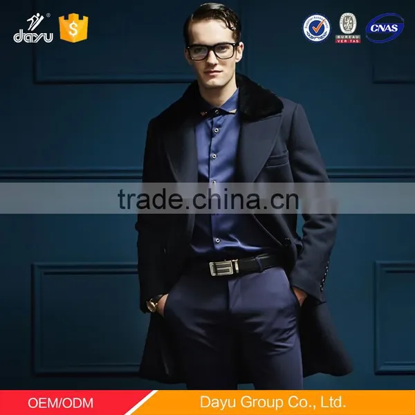 2016 Lastest Design Autumn-winter Wool Jacket Mid-long Woolen Men Coat photo-3