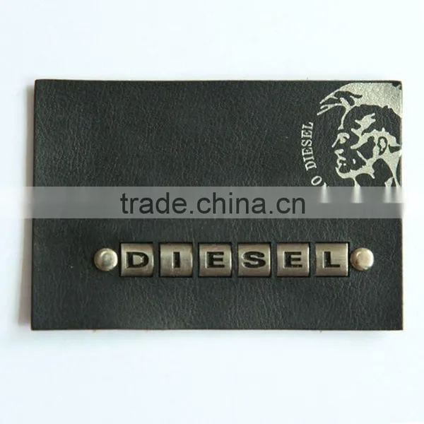 Fashion Metal Leather Label