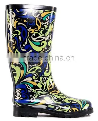 blue lady westen rubber rainboots