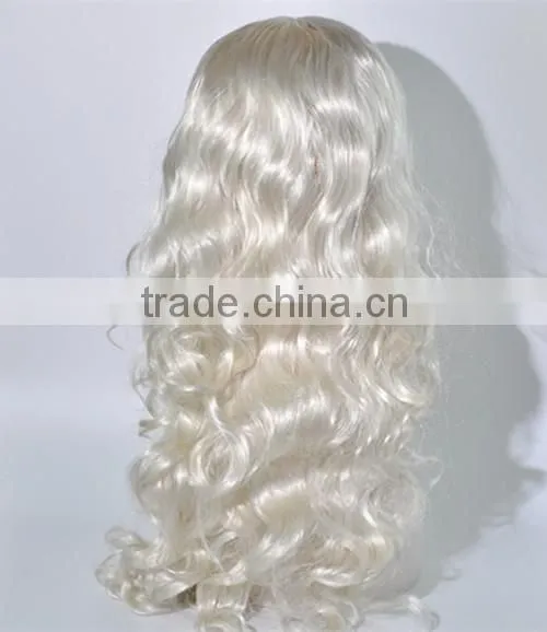 Pretty Long Kinky Curls Wig Synthetic Blond Costume Wig N266 photo-3
