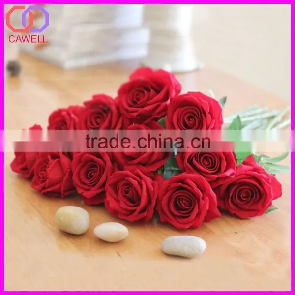 Romantic Pink Artificial Wild Flower Rose for Wedding photo-3