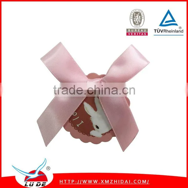2015 Factory Handmade Solid Color Bows Polyester Ribbon Bow photo-2