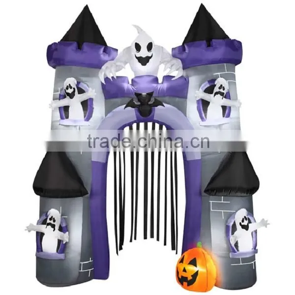 Halloween Airblown Inflatable Haunted House Archway With Ghosts photo-2