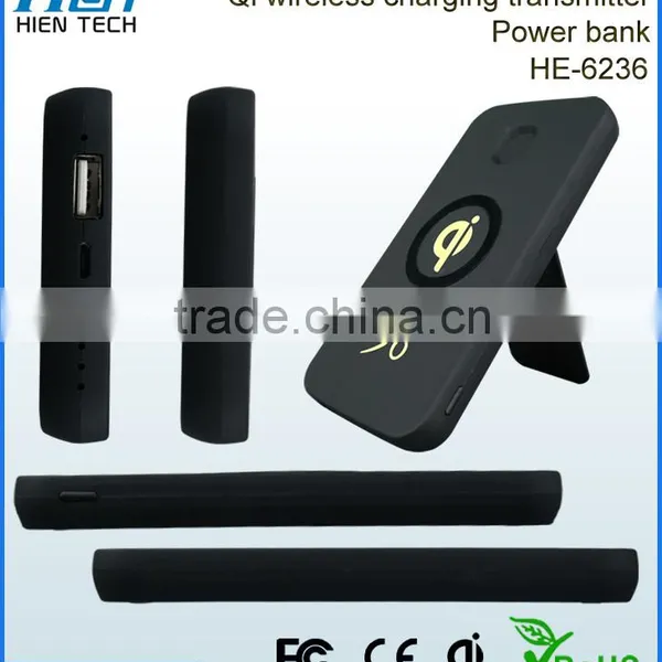 High Quality Qi Wireless Charger Power Bank 6000mAh Rechargeable Battery USB Charging Pad Powerbank for Mobile photo-3
