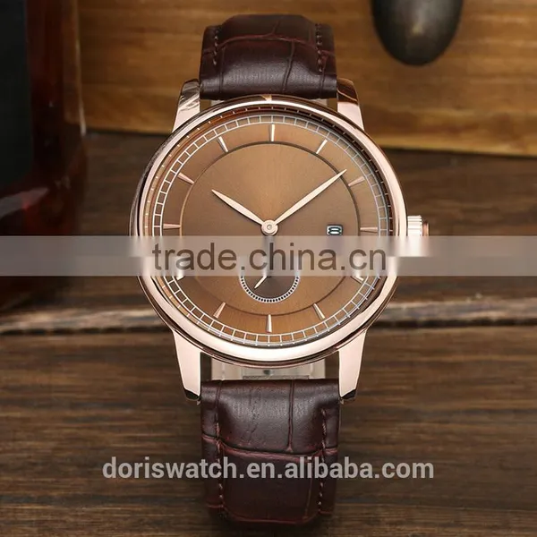 2015 Top Brand Best Fashion Genuine Leather Watches Men Wrist Watch,leather Western Wrist Watches photo-2