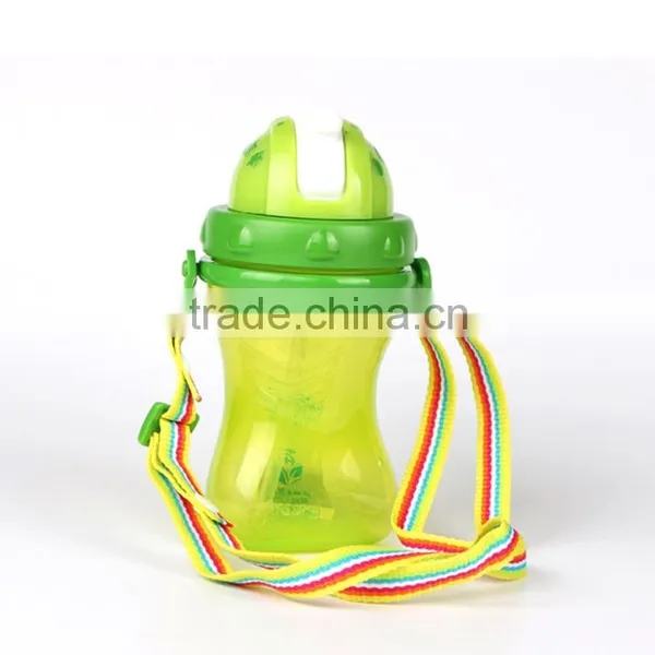 New and Hot Kid Children pp 300ml Straw School Drinking Bottle With Adjustable Rope photo-2
