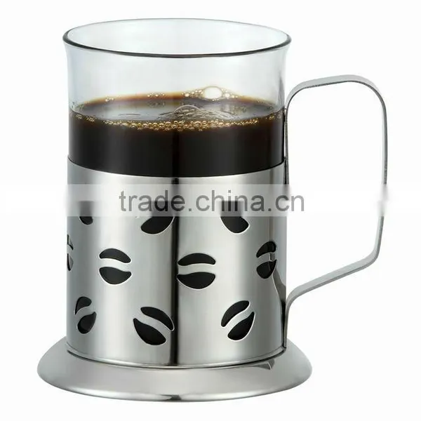 250ml Stainless Steel Coffee Plunger Mugs