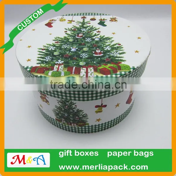 Hot Sale 2016 Christmas Collections Boxes Cylinder Paper Tube Boxes