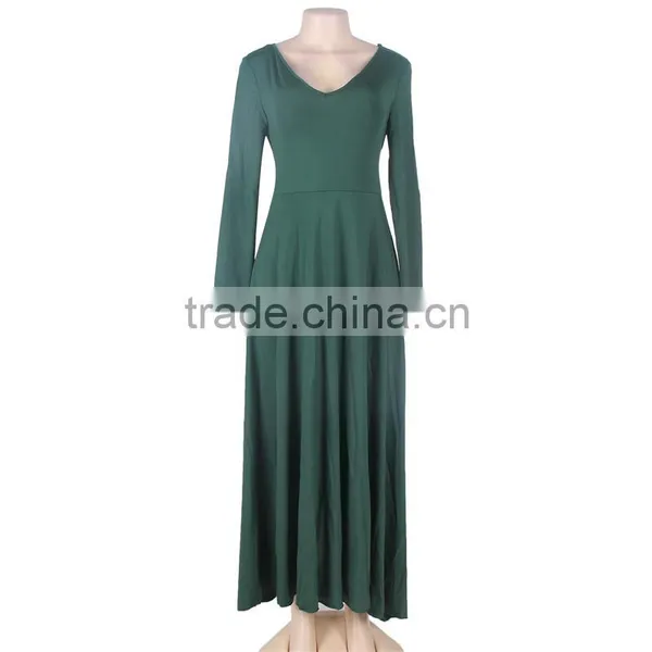 Hot Selling New Design Long Maxi Dress Long Sleeve One-piece Dress photo-4