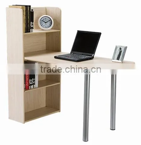 Modern Style Wood Computer Desk With Bookshelf photo-6