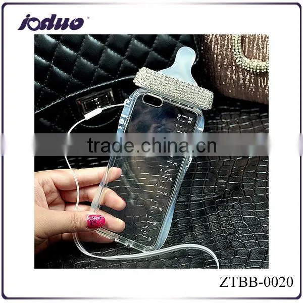 2015 Fashion Rhinestone Feeding-bottle Design Phone Case for Iphone