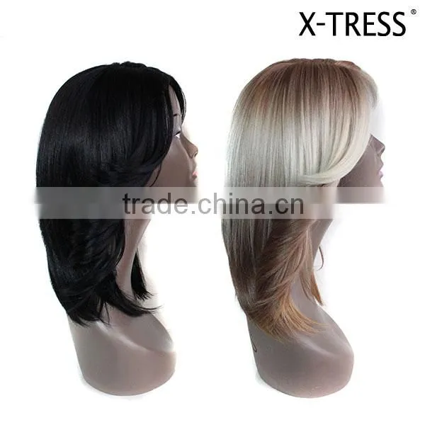 Synthetic Blend Best Seller Good Quality High Tempreture Fibre Heat Resistance Hair Wig 2016 photo-4