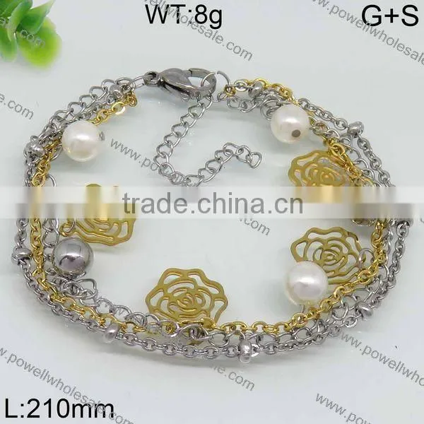 Newly Hot Two Tones Metal Tags for Bracelet Lady Style photo-3