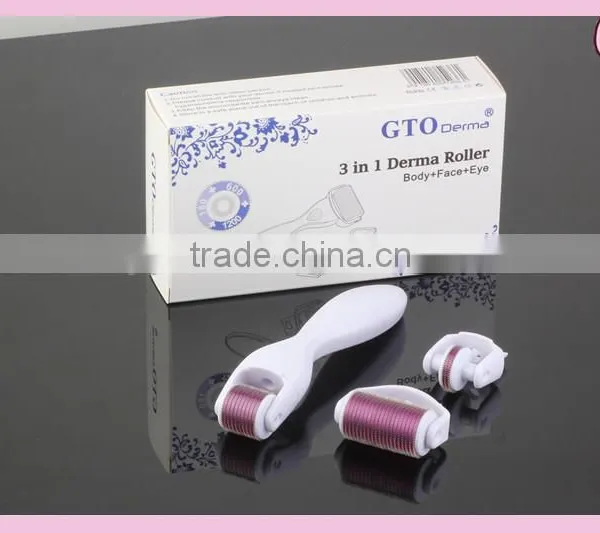 Titanium 3 in 1 Derma Roller for Face Care Dermaroller Manufacturer Price photo-2