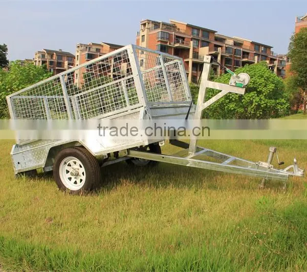 7x5ft Hot Dipped Galvanized Chequer Plate Full Welded Strong Trailer photo-6
