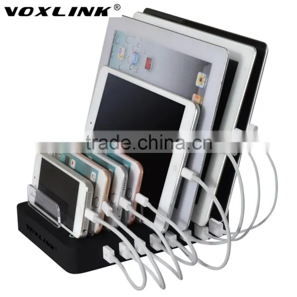 New Arrival Fashion VOXLINK Humanized Design 8-Port USB Charger With Transparent Bracket PSE Black photo-5
