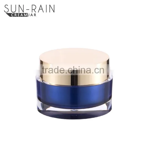 Empty Custom Straight Round Acrylic Cosmetic Aluminium Jar