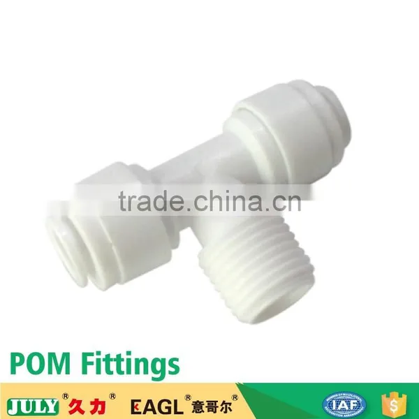 Dongguan JULY Factory Hot Selling Mini Plastic Pneumatic t Shape Pipe Fittings photo-2