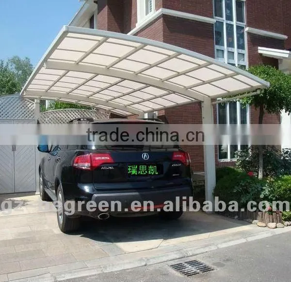 Steel Frame Outdoor Aluminum Carport for Car Sun Shelter and Car Wash Sheter photo-3