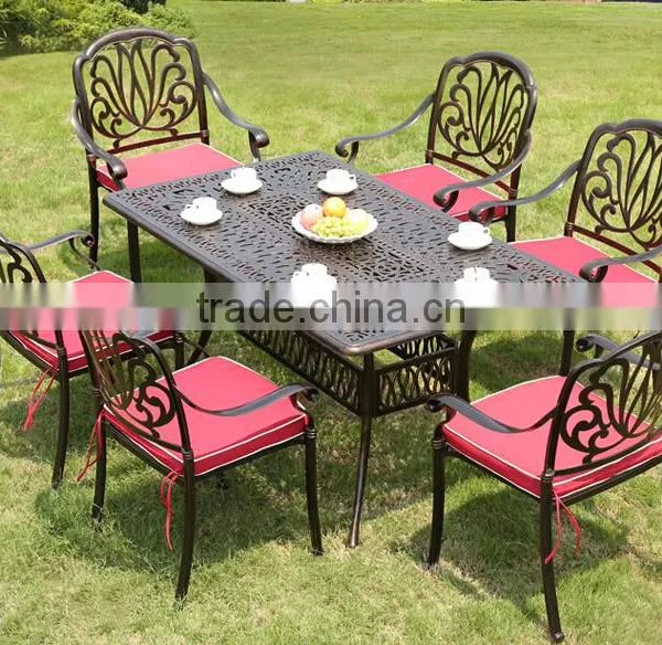 Rectangle Table and Chair Furniture Set Aluminum Outdoor Patio Furniture photo-2