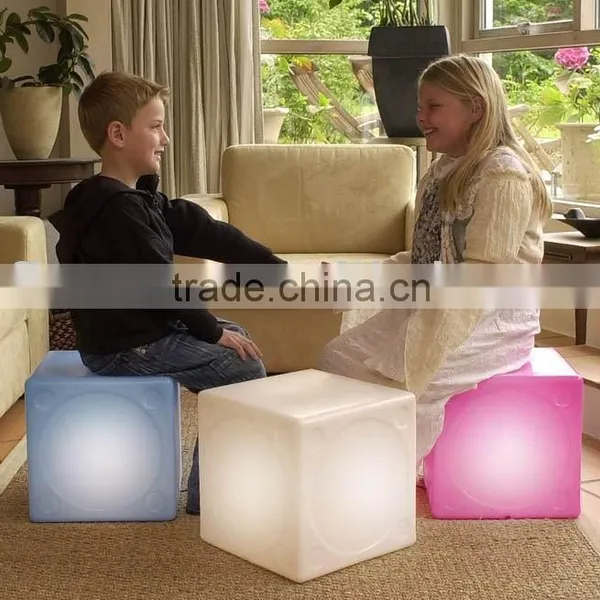 FO-8541 LED cube bench,home furniture sets,outdoor led cube light