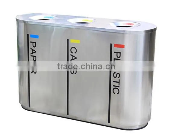 Arlau Outdoor Classified Stainless Steel Trash Bin photo-3