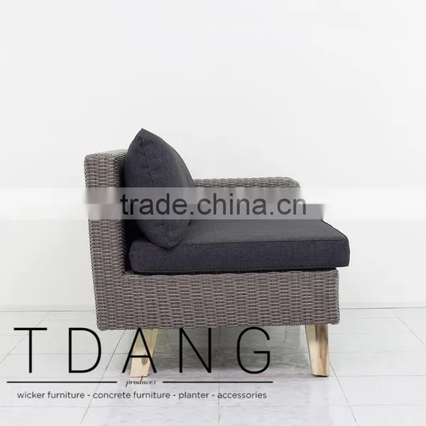 Torguta Left Hand Wicker Bench - Outdoor Conservation Furniture photo-3