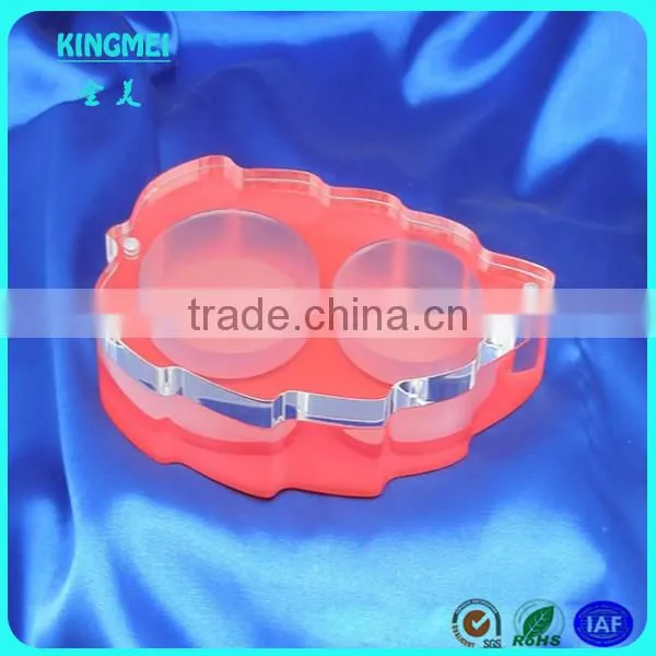 New Crystal Acrylic Ring Display Block Acrylic Jewellery Ring Stand Pink Acrylic Jewelry Display Block photo-2