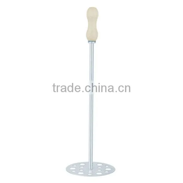 PROFESSIONAL HAND PAINT MIXER WOODEN HANDLE WITH CHROME PLATING PAINT MIXER FOR GERMANY MARKET photo-3