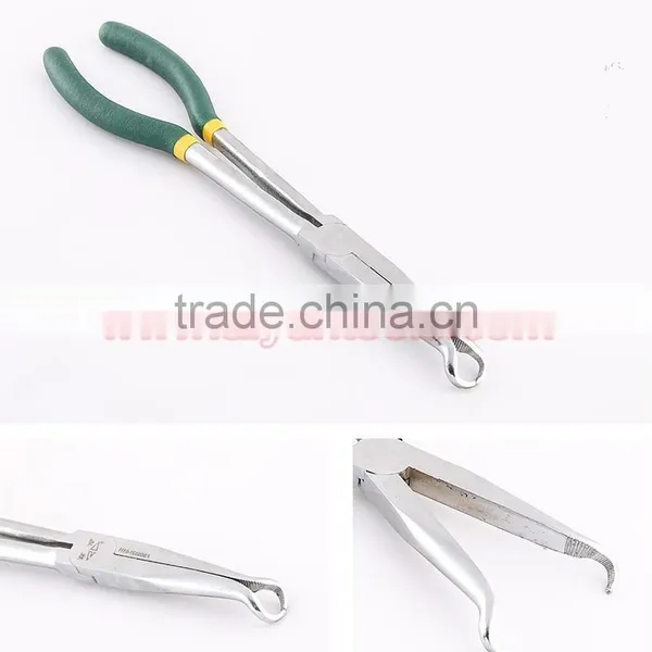 11" 280mm Auto Pliers Carry Pouch Auto Pliers Long Reach 45-Degree Bent Long Nose Pliers photo-4
