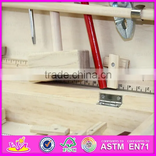 2015 Stock Interesting Kid Wooden Tool Box Toy,Funny Play Wooden Toy Tool Box Toy,Best Sale Wooden Workbench Tool Toy W03D021-A1 photo-6