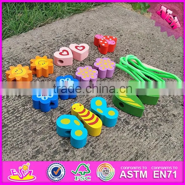 2016 New Design Educational Wooden Toddler Threading Toys W11E063 photo-4