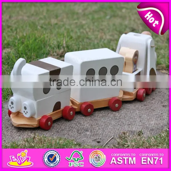 2015 High Quality Creative Dragging Dog Wooden Toys,Cheap Kids Toys Pull Line Toy,Lovely Dog Design Pull and Push Toy W05B090 photo-4