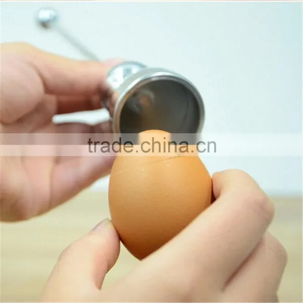 Stainless Steel Boiled Egg Topper Shell Top Cutter Knocker Opener Kitchen Tool photo-5