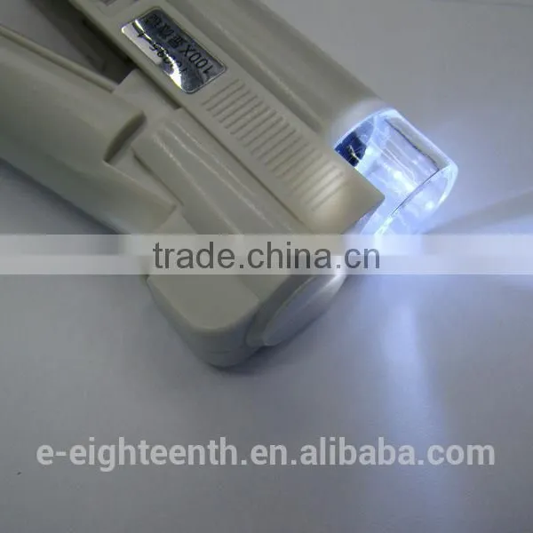 New 40x 80x 100x Pocket Microscope With LED Light Source and Reading Illuminant Magnifier photo-2