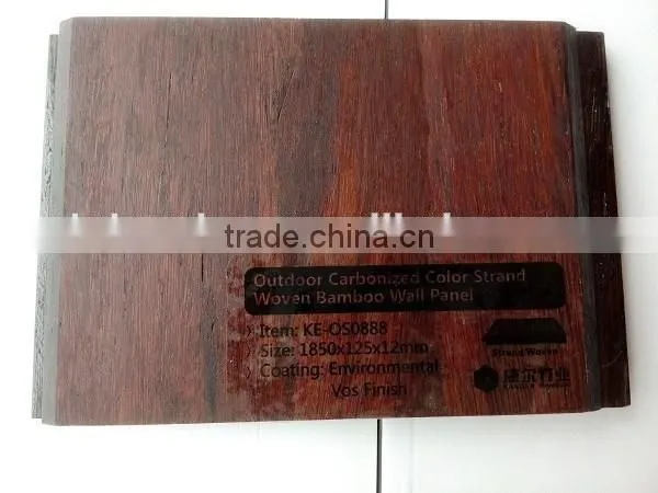 Bamboos Products Outdoor Use Strand Woven Bamboo Wall Panel Strips in Light Chocolate Color---KE-OS0888 photo-4