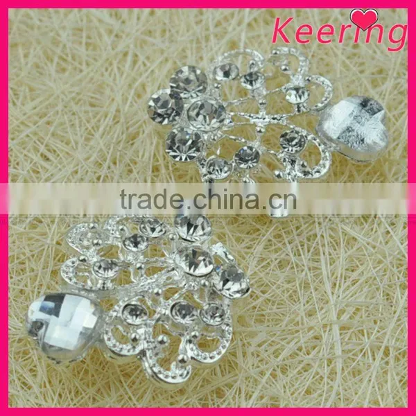 Fashionable Wholesale Crystal Color Rhinestone Metal Button WBK-1506 photo-3