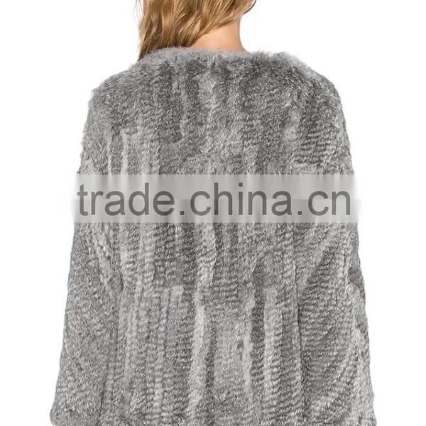 Winter High Quality Custom Rabbit Fur Coats Girls OEM Service photo-4