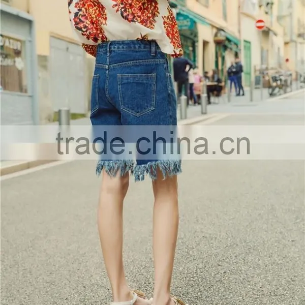 Summer Fashion Design Outdoor Girls Jean Half Pants China photo-4