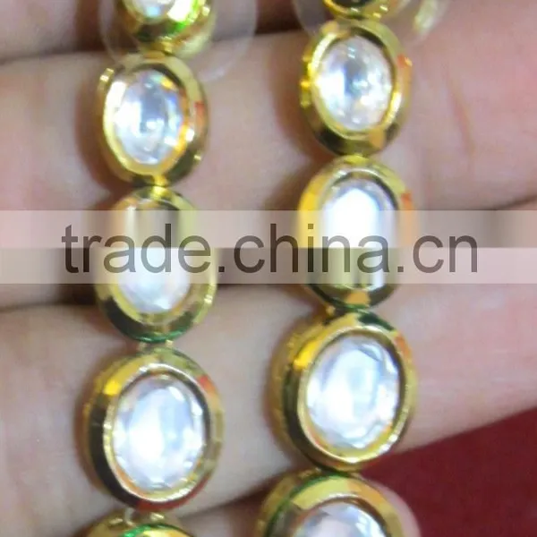 GOLD PLATED Pachi Kundan Necklace EARRING Set photo-4