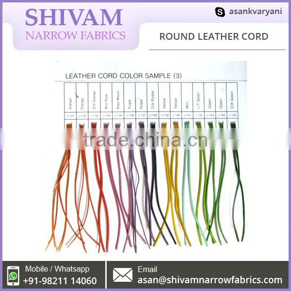 Smooth Finishing 3mm Round Leather Cord for Box Strapping photo-3