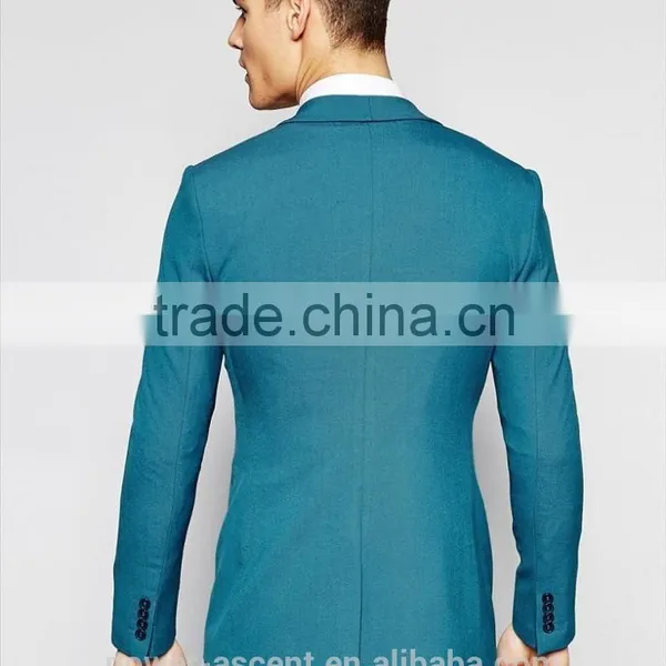 2016 Men's Hot Sale Amazing Skinny Turquoise Suit Jacket photo-2