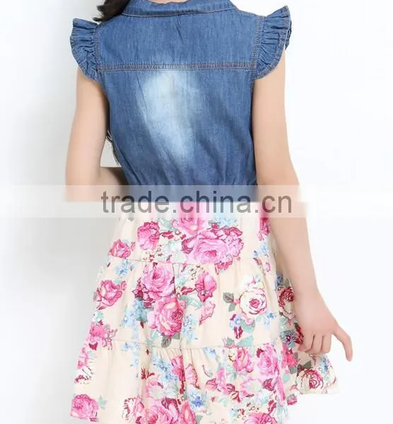 Zm35612a Wholesale Girl Clothing Manufacturer Summer Jeans Dress photo-4