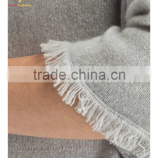Bracelet Sleeve Cashmere Knitted Poncho Women Knitting Sweater photo-3