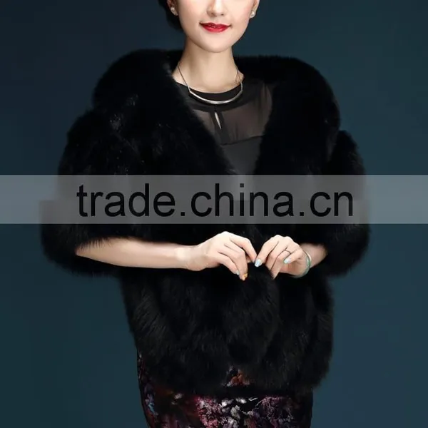 Girl Women's Faux Fur Collar Shawl Grey Color Soft Imitated Fox Fur Scarves Sexy Lady's Winter Fashion Large Shawl Fpc-468 photo-5