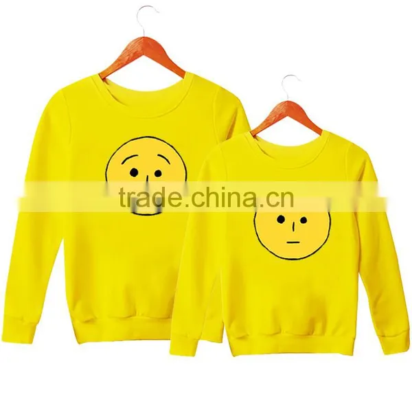 Wholesale Cheap Cotton Polyester Womens Pullover, Custom Lovers Crewneck Screen Print Sweatshirt photo-3