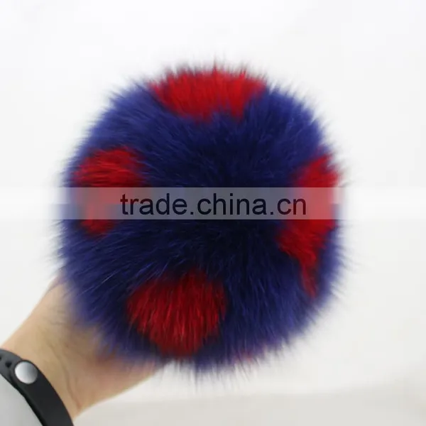 Myfur New Arrived Spot Fox Fur Ball Keyring Bag Charm Pom Pom Keychain photo-5