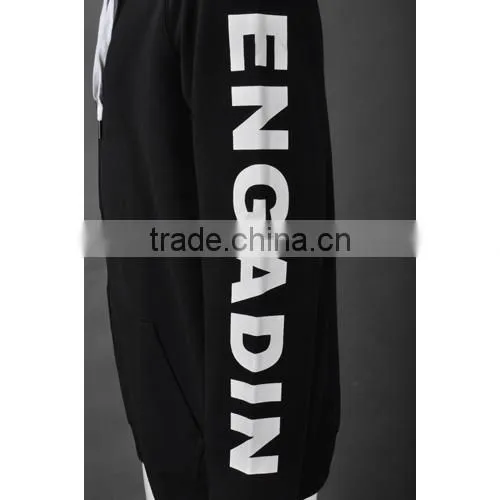 Wholesale Zip Up Plain Black High Quality Men Hoodies photo-5