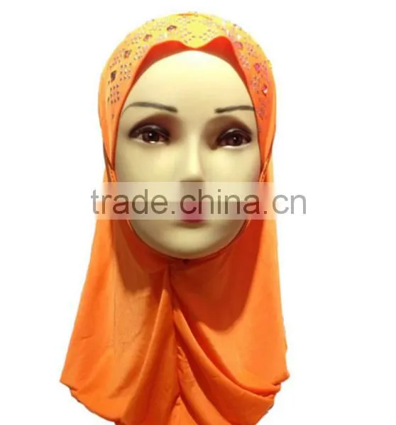 The New Muslim Hooded Muslim Arabian Women's Diamond Scarf Factory Direct Cross-border Special photo-2